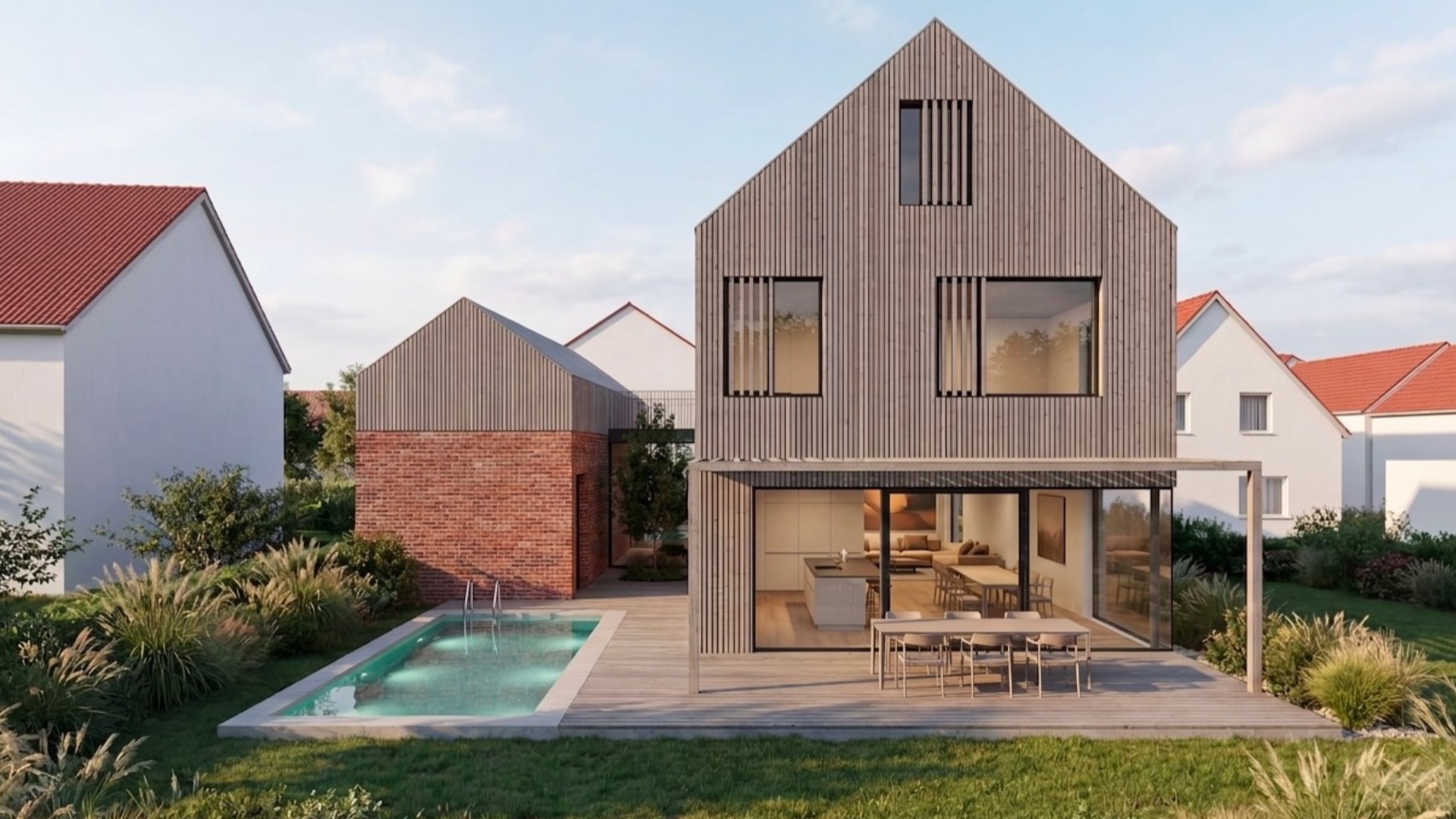 Modernes Neubau-Einfamilienhaus mit Pool