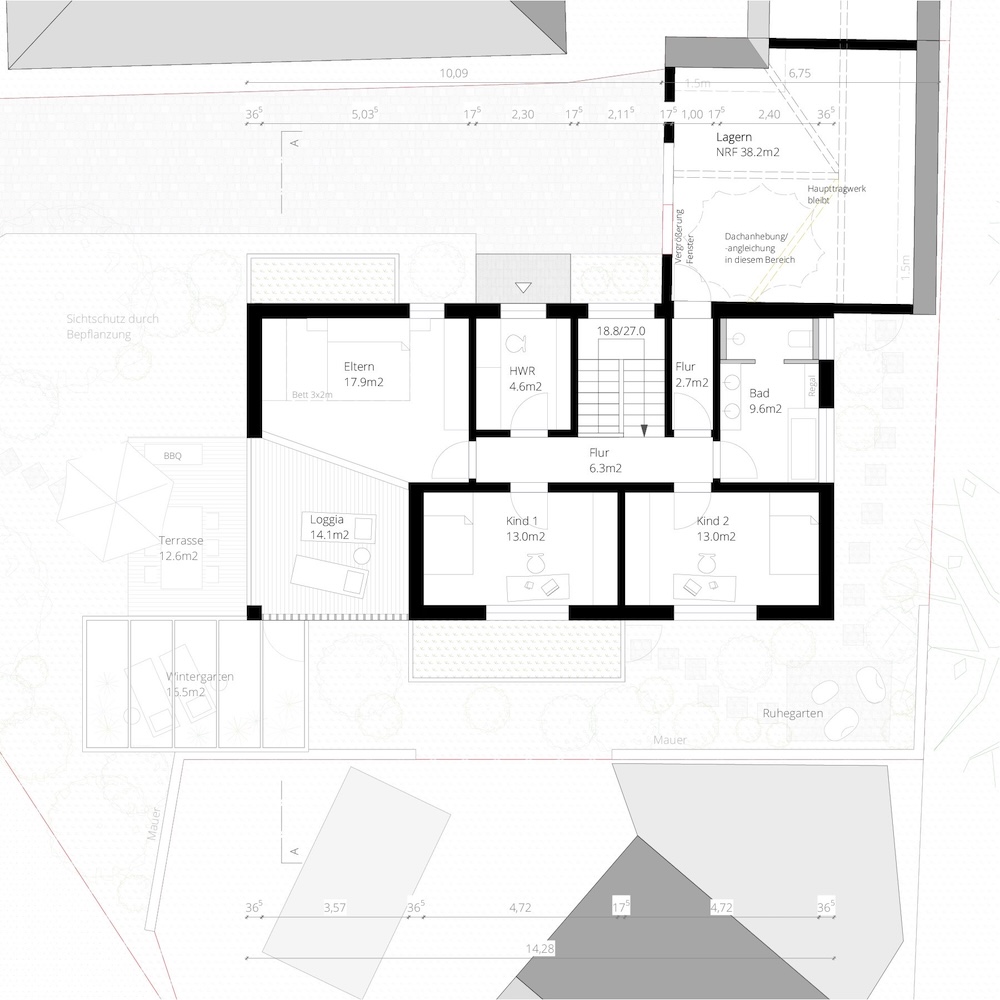 Entwurf C – Grundriss Obergeschoss